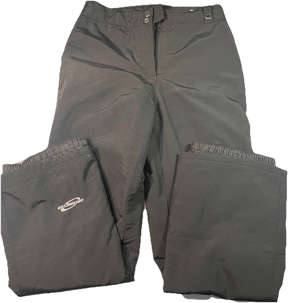 Obermeyer Ski Snow Pants Women's Size 6 Black Hydro Block EUC
